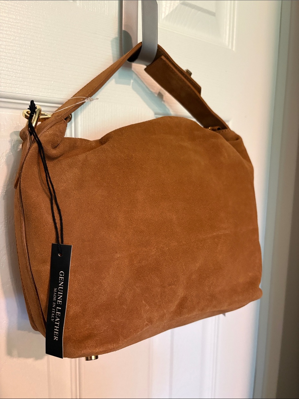 BNWT Viral Claudia Firenze Brown Suede Shoulder Bag